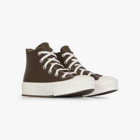 CONVERSE CHUCK TAYLOR ALL STAR LIFT HI COZY MARRON/BLANC KIND