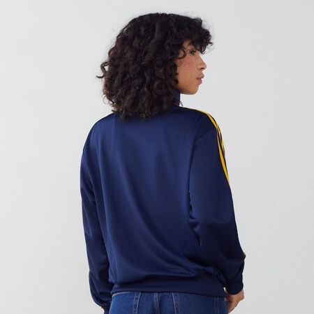 ADIDAS ORIGINALS JACKET FZ OVERSIZED FIREBIRD MARINE/JAUNE FEMME