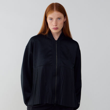 NIKE JACKET FZ PLEATED NOIR/BEIGE DAMES