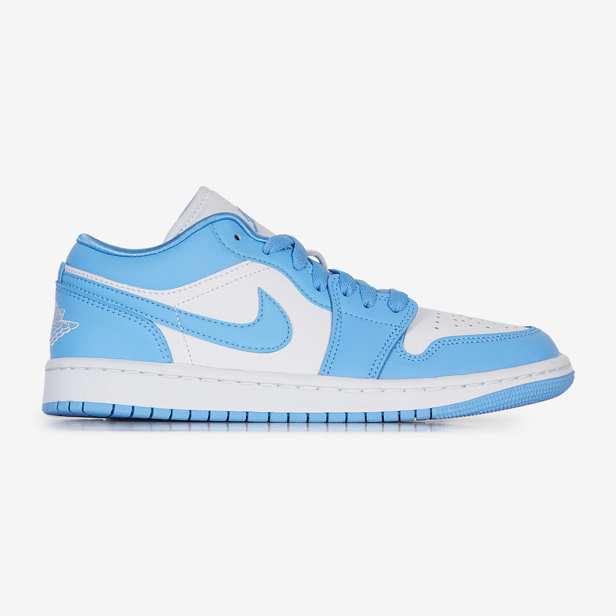 JORDAN AIR JORDAN 1 LOW BLANC BLEU SNEAKERS FEMME Courir.be