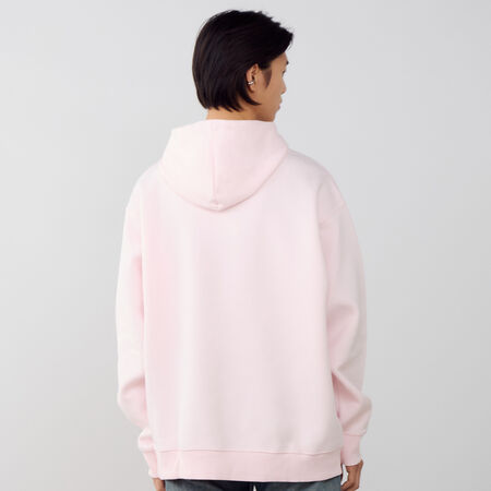 NEW BALANCE HOODIE BOSTON LOGO ROSE/MARRON HOMME