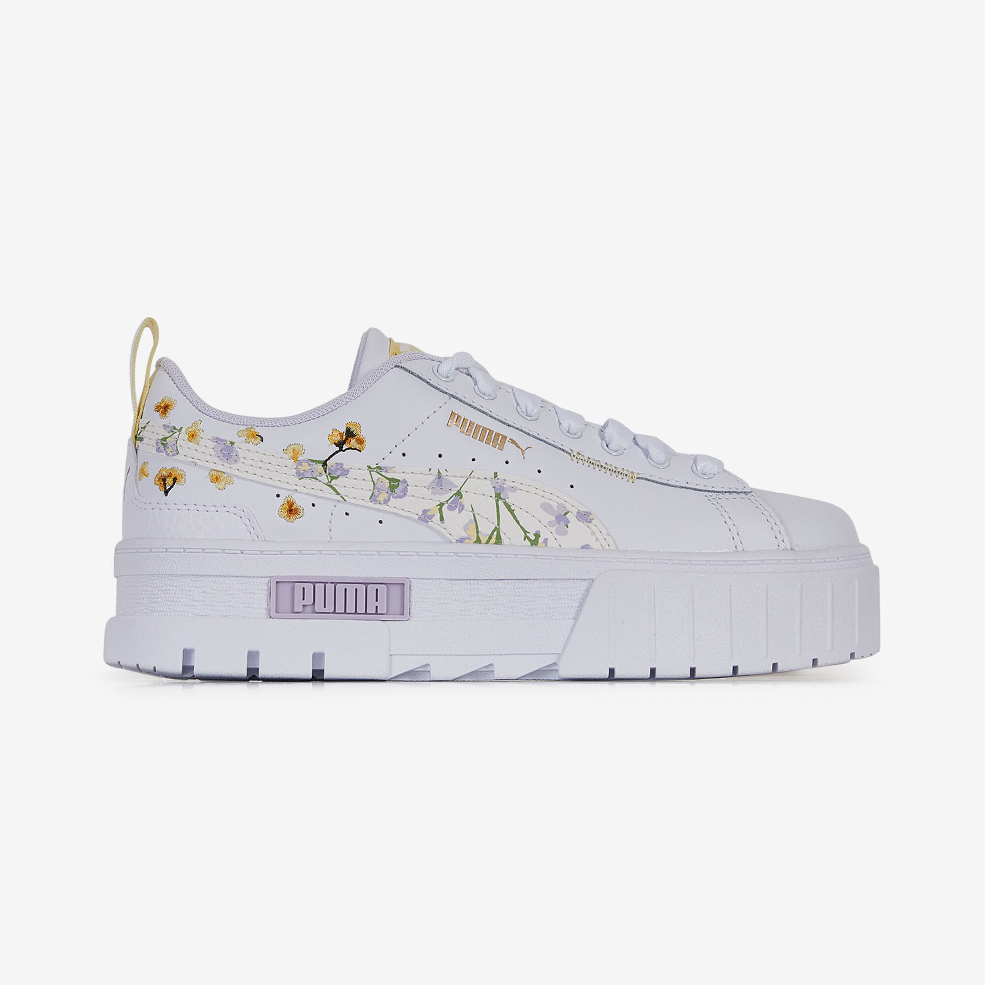 PUMA MAYZE FLOWER BLANC JAUNE SNEAKERS ENFANT Courir.be