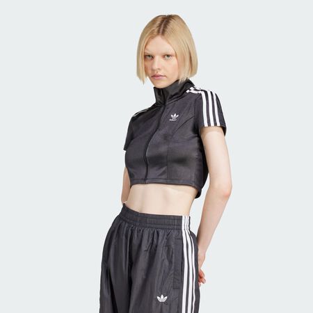 ADIDAS ORIGINALS JACKET FZ SHORT SLEEVE ADICOLOR NOIR/BLANC FEMME