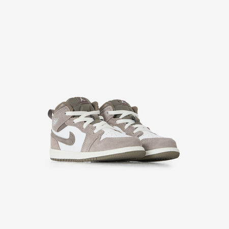 JORDAN air jordan 1 AIR JORDAN 1 MID MARRON/BLANC BABY