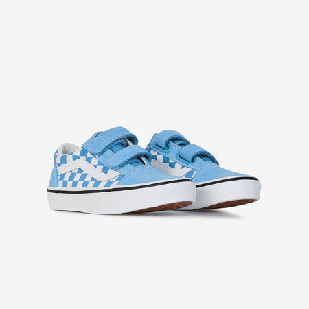 VANS old skool OLD SKOOL V CHECKERBOARD BLEU/BLANC CADET