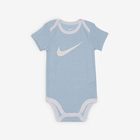 NIKE 3 PC SET BODYSUIT HAT BOOTIE SWOOSH BLEU/BLANC B&Eacute;B&Eacute;