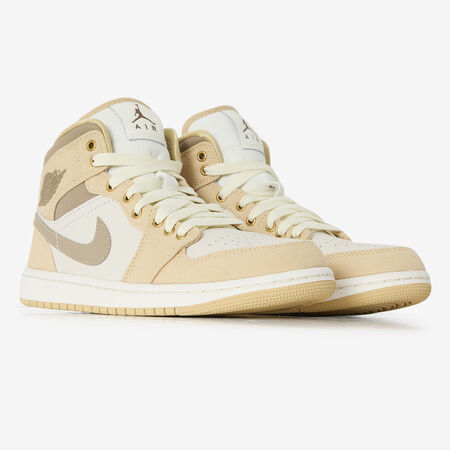 JORDAN air jordan 1 AIR JORDAN 1 MID BLANC/KAKI FEMME