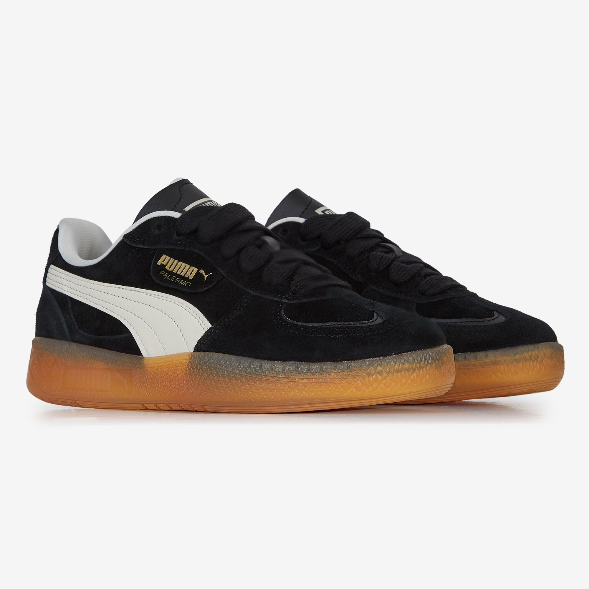 Puma suede noir courir on sale