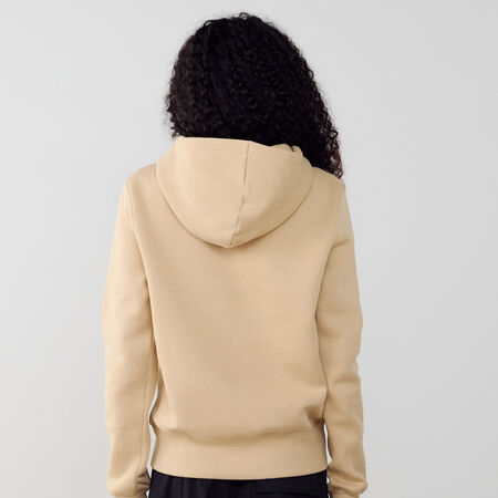 NIKE HOODIE CLUB CENTERED LOGO BEIGE DAMES