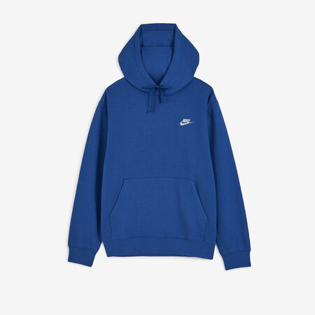 NIKE HOODIE CLUB SMALL LOGO BLEU/BLANC HOMME