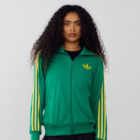 ADIDAS ORIGINALS JACKET FZ FIREBIRD LOOSE VERT/JAUNE DAMES