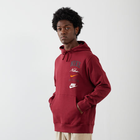NIKE HOODIE BB STACK BORDEAUX HOMME