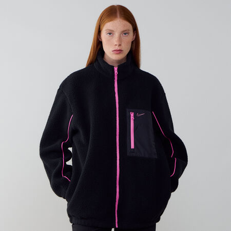 NIKE JACKET FZ SHERPA NOIR/ROSE DAMES