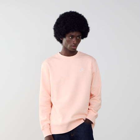 NIKE SWEAT CREW CLUB ROSE/BLANC HOMME