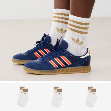 ADIDAS ORIGINALS CHAUSSETTES X3 CREW 3 STRIPES BLANC/MARRON UNISEX