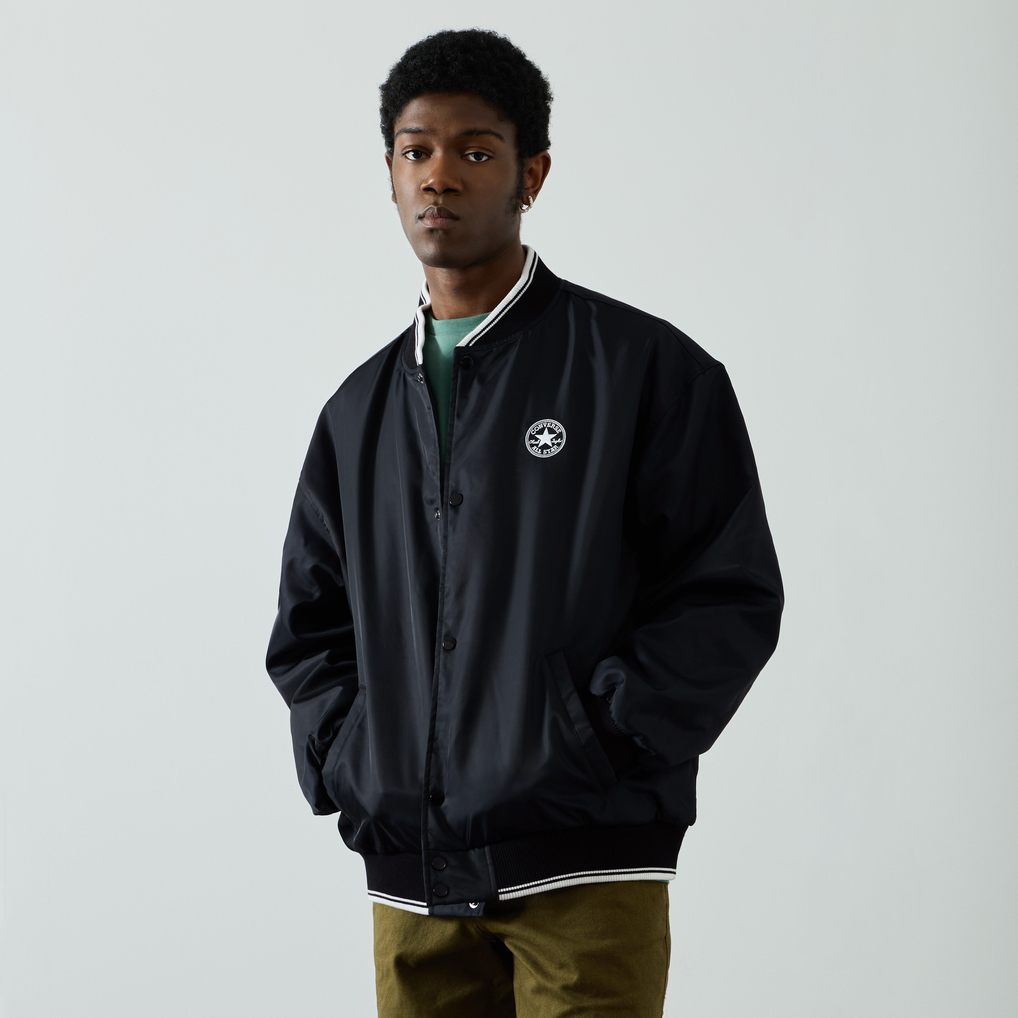 CONVERSE BOMBERS RETRO VARSITY JACKET NOIR BLOUSON HOMME Courir.be