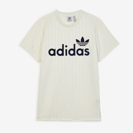 ADIDAS ORIGINALS TEE SHIRT LOGO BLANC/MARINE FEMME