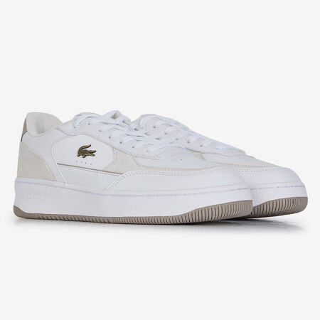 LACOSTE l00 L001 ACE BLANC/GRIS HOMME