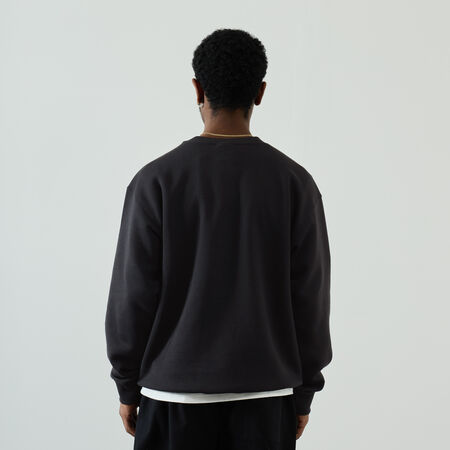 NEW BALANCE SWEAT CREW ESSENTIALS SMALL LOGO NOIR HOMME