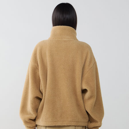 ADIDAS ORIGINALS JACKET FZ SHERPA MARRON FEMME