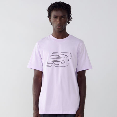 NEW BALANCE TEE SHIRT FLYING LOGO LILAS HEREN