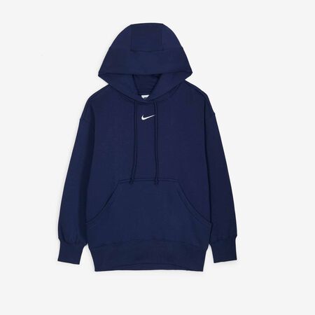 NIKE HOODIE PHOENIX LONG OVERSIZED MARINE DAMES