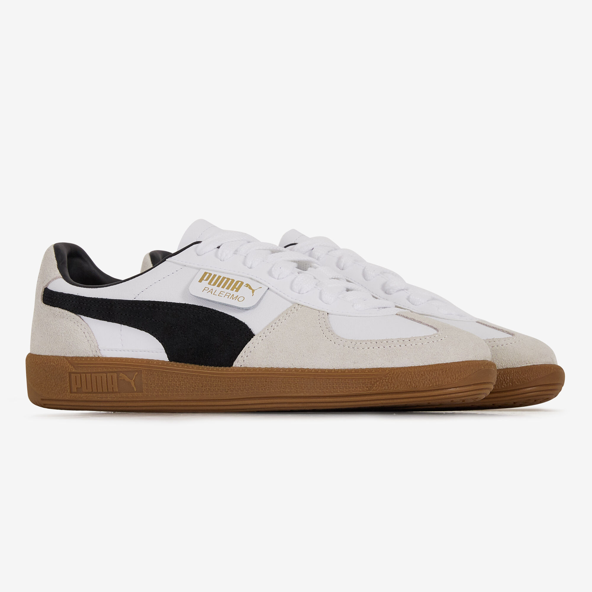 PUMA PALERMO LTH BLANC NOIR SNEAKERS HOMME Courir.be