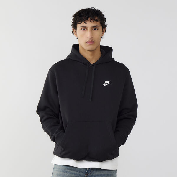 NIKE HOODIE CLUB SMALL LOGO NOIR SWEAT HOMME Courir