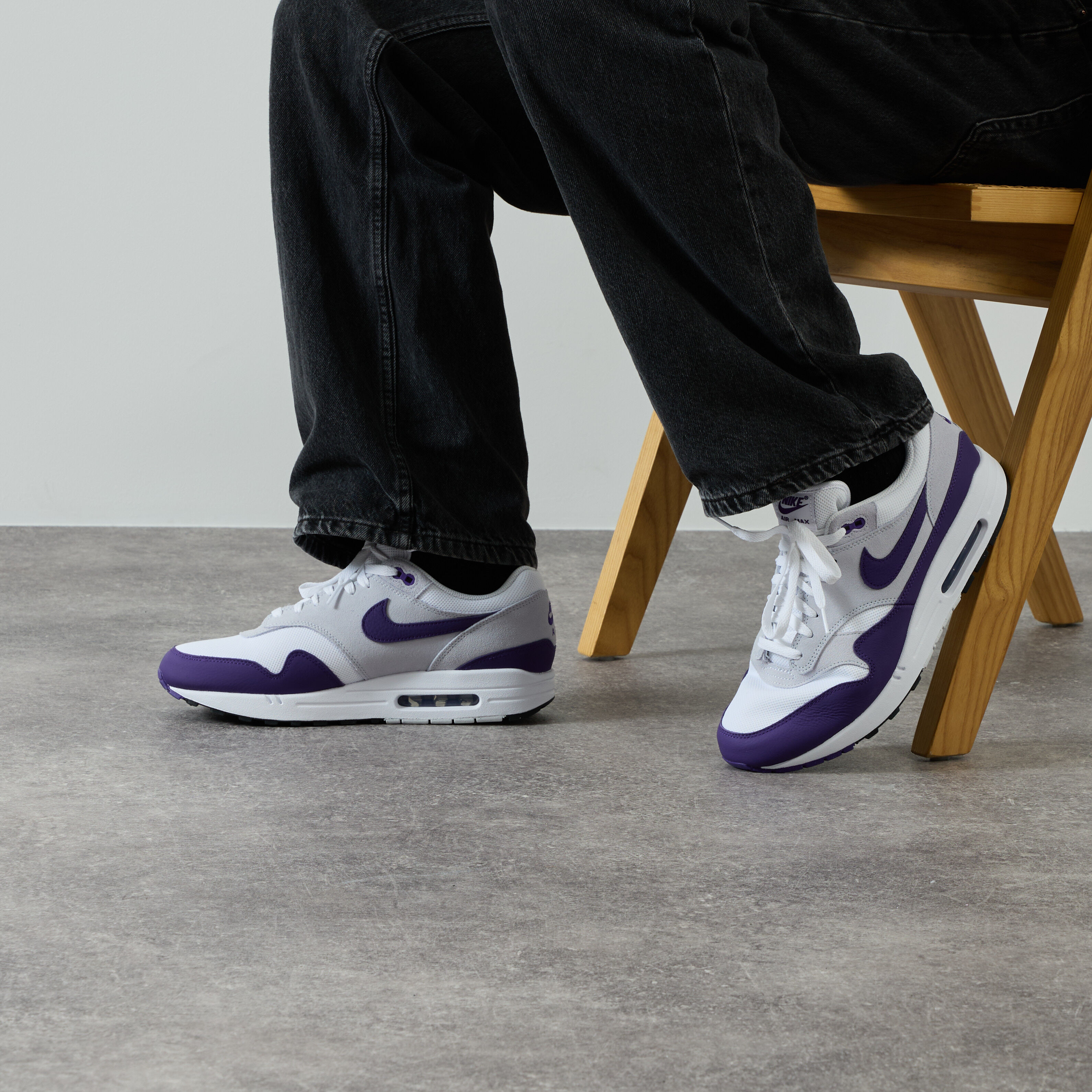 NIKE AIR MAX 1 BLANC BLEU SNEAKERS HOMME Courir.be