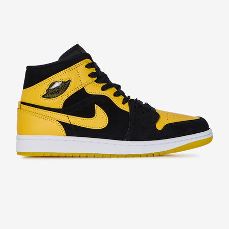 JORDAN AIR JORDAN 1 MID NOIR/JAUNE HOMME
