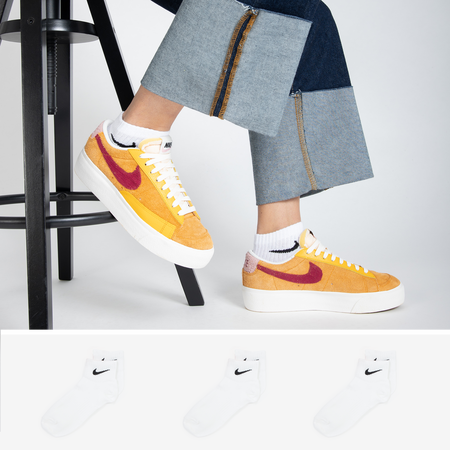 NIKE CHAUSSETTES X3 QUARTER BLANC MIXTE