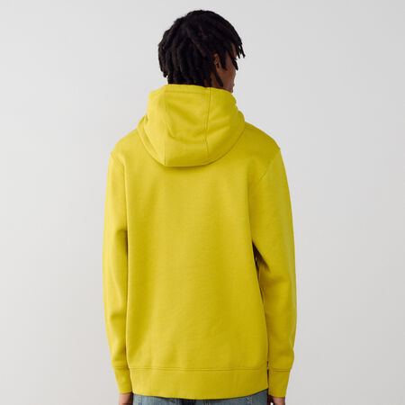 NIKE HOODIE CLUB SMALL LOGO JAUNE/BLANC HEREN