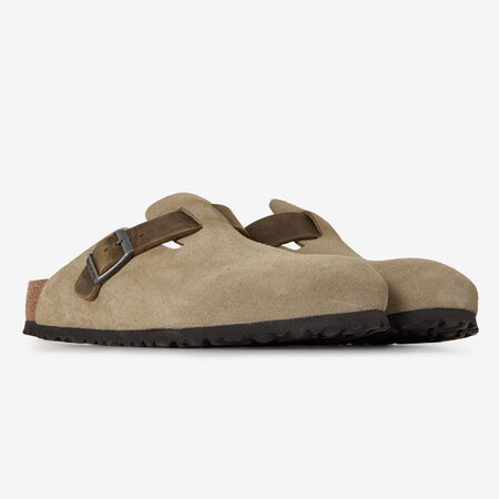 BIRKENSTOCK BOSTON MIX LEATHER FADED KAKI KAKI HEREN