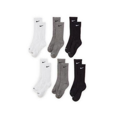 NIKE CHAUSSETTES X6 CREW CUSHION BLANC/NOIR HOMME