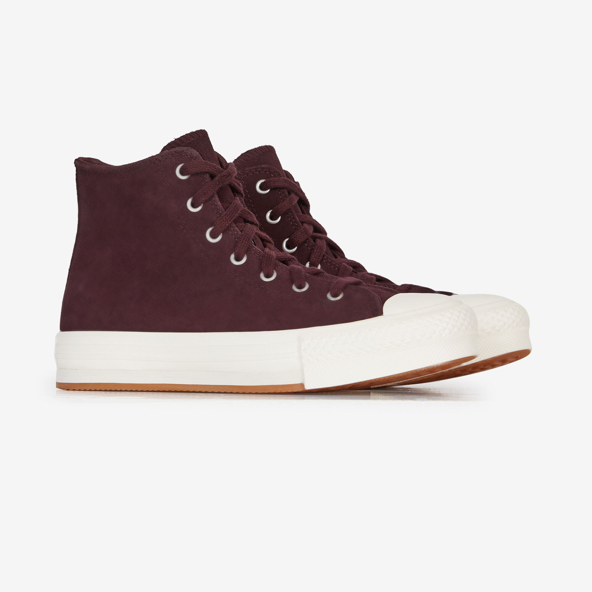 Converse cuir bordeaux femme sale