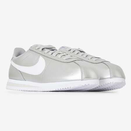 NIKE cortez CORTEZ METALLIC ARGENT/BLANC FEMME