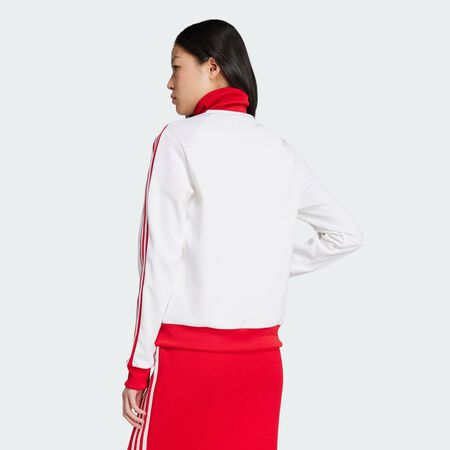ADIDAS ORIGINALS JACKET FZ ADICOLOR CLASSICS BLANC/ROUGE DAMES