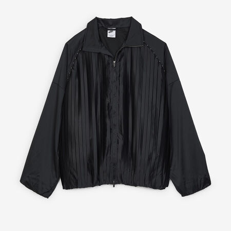 NIKE JACKET TRACKSUIT PLEATED NOIR/BLANC DAMES