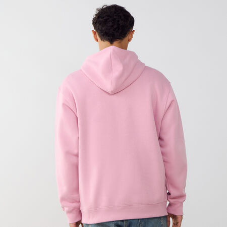 NEW BALANCE HOODIE SMALL LOGO ROSE/BLANC HEREN