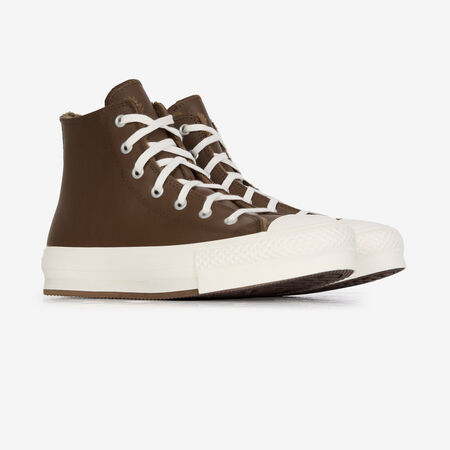 CONVERSE CHUCK TAYLOR ALL STAR LIFT HI COZY MARRON/BLANC JUNIOR