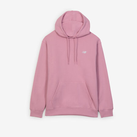 NEW BALANCE HOODIE SMALL LOGO ROSE/BLANC HEREN