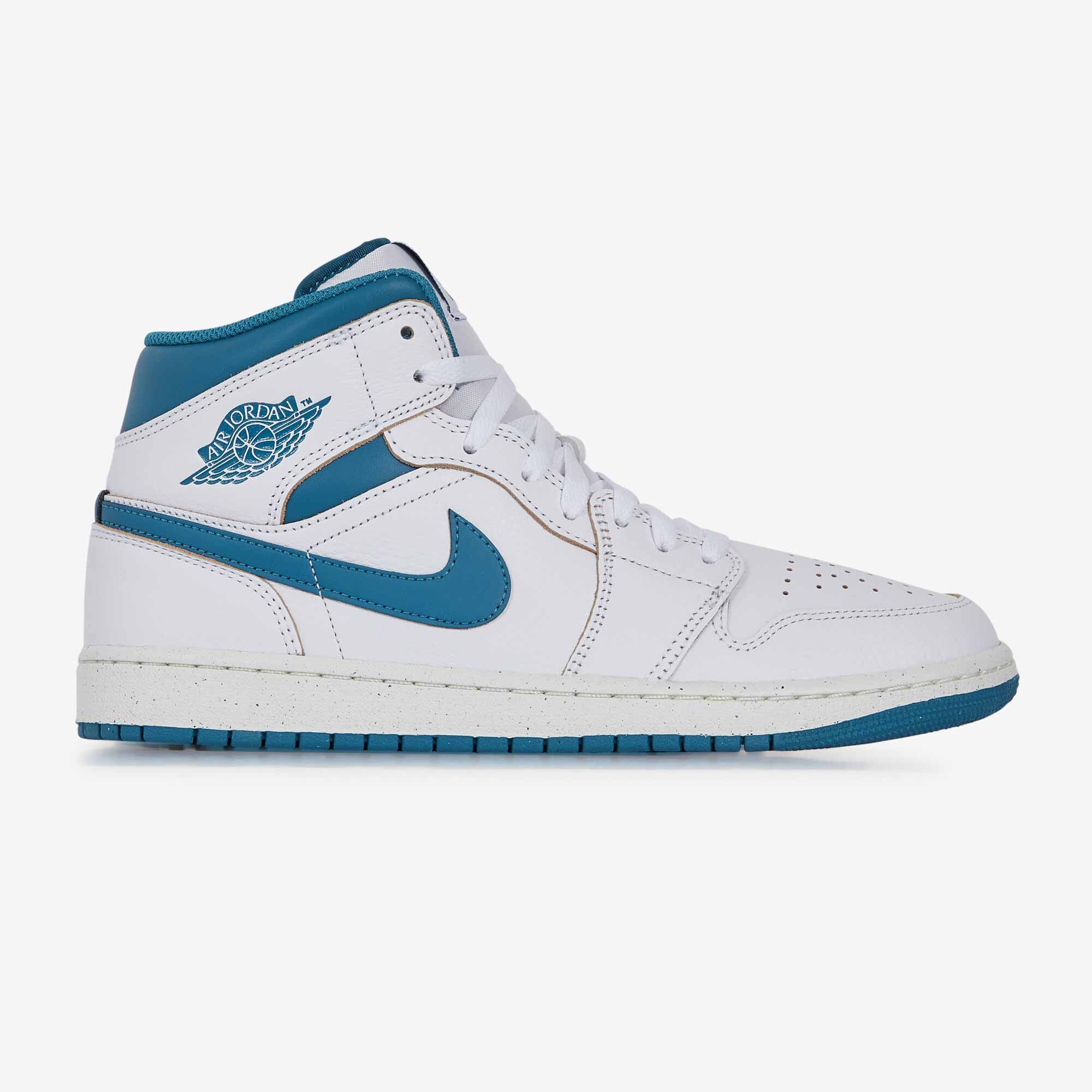 Jordans 1 mid blauw shop