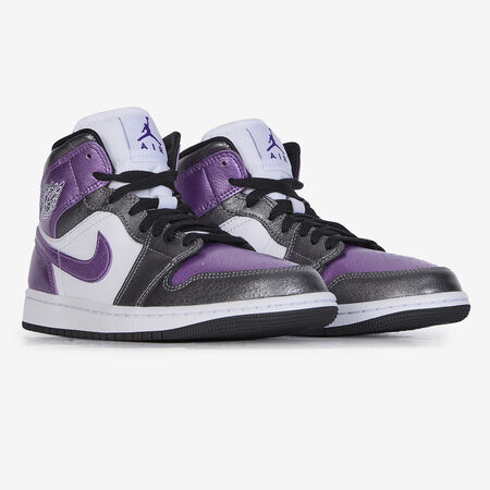 JORDAN AIR JORDAN 1 MID SE BLANC/VIOLET FEMME
