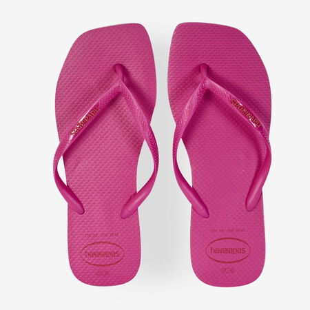 HAVAIANAS SLIM SQUARE LOGO POP UP ROSE DAMES