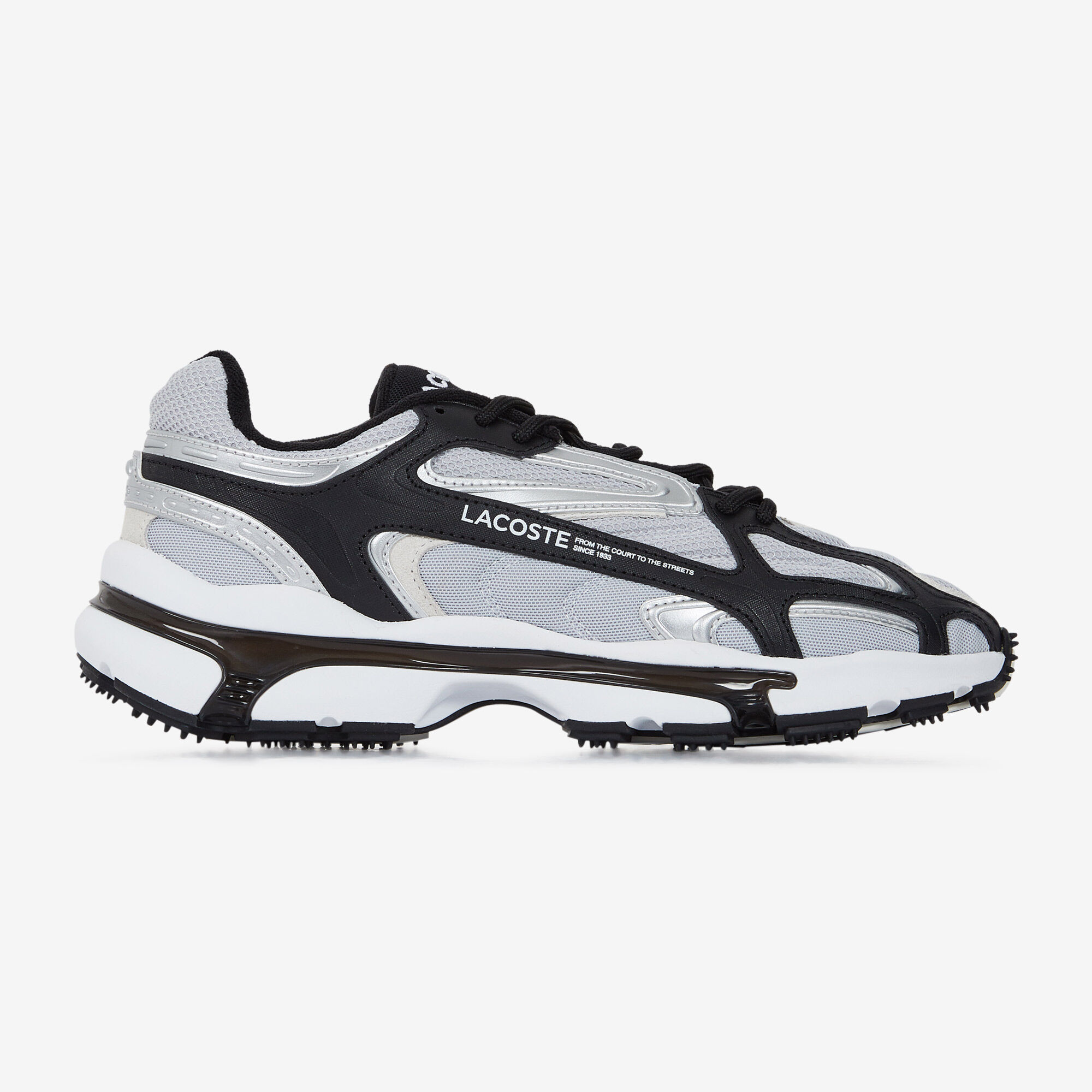 Basket lacoste argenté clearance