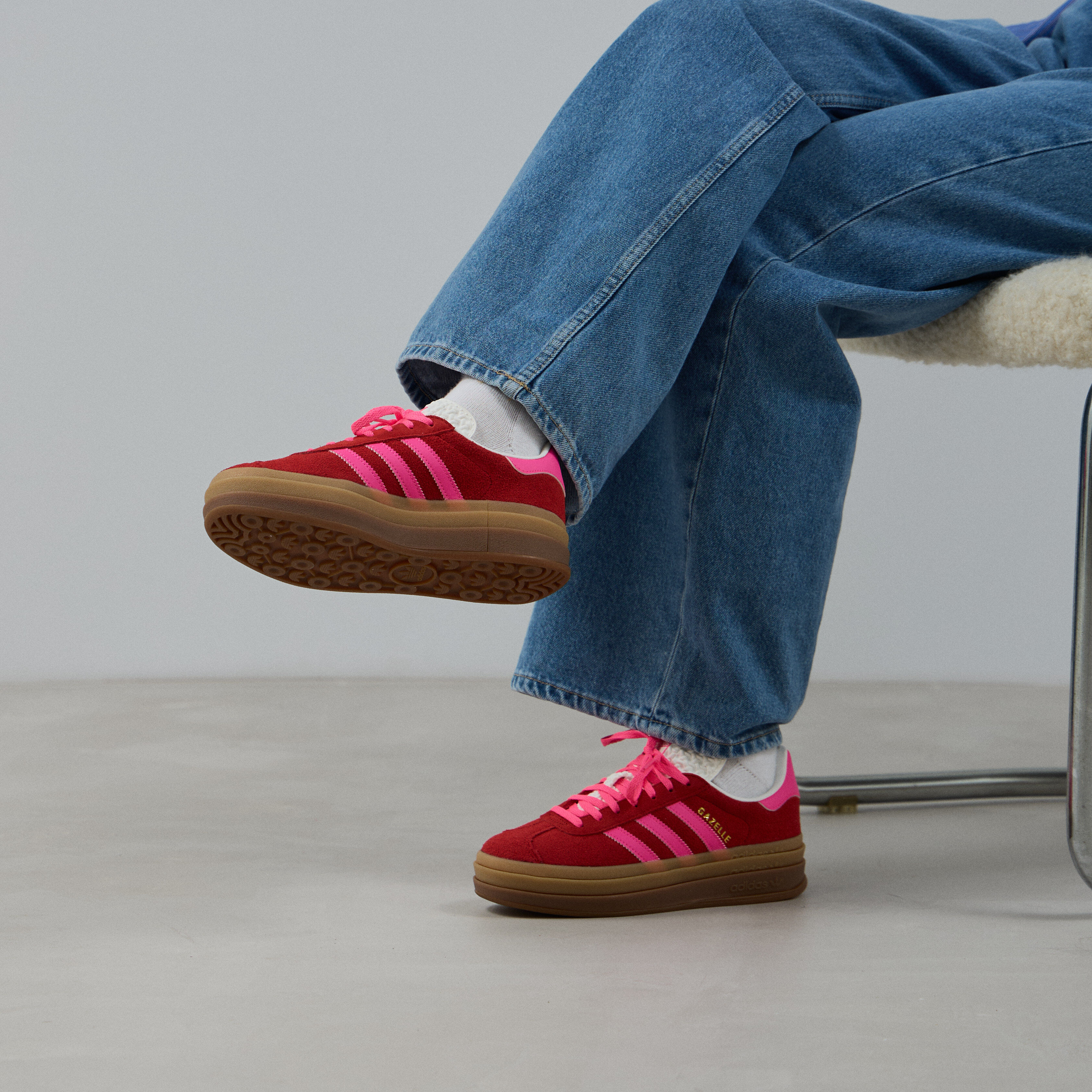 ADIDAS ORIGINALS GAZELLE BOLD ROUGE ROSE SNEAKERS FEMME Courir.be