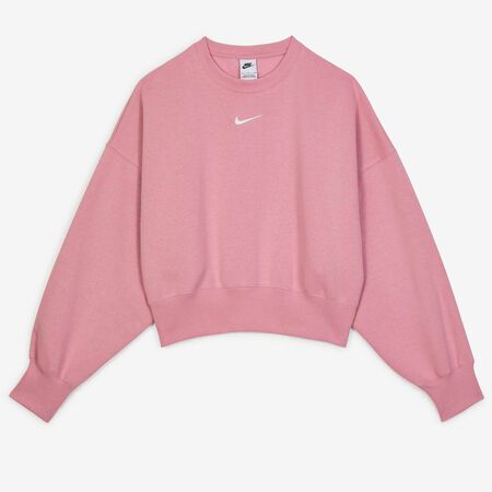 NIKE SWEAT CREW PHOENIX OVERSIZED ROSE/BLANC FEMME