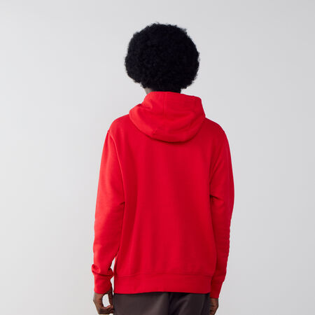 NIKE HOODIE CLUB SMALL LOGO ROUGE HOMME