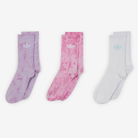 ADIDAS ORIGINALS CHAUSSETTES X3 CREW TIE DYE ROSE/BLANC MIXTE