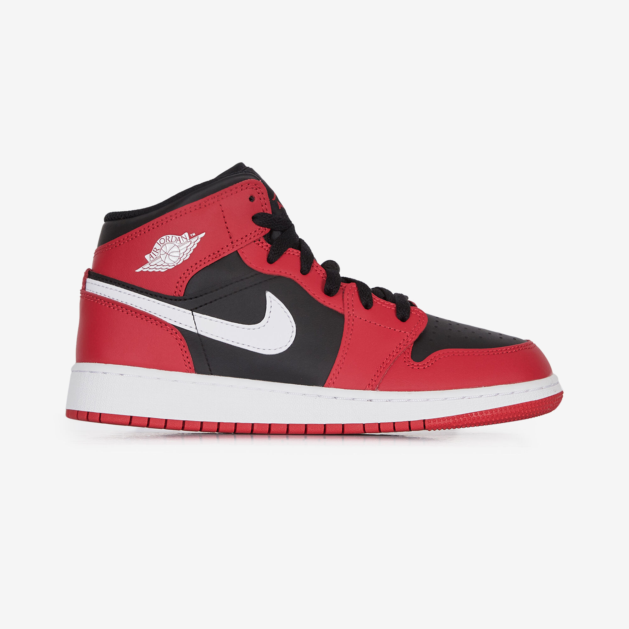 JORDAN AIR JORDAN 1 MID NOIR ROUGE SNEAKERS ENFANT Courir.be